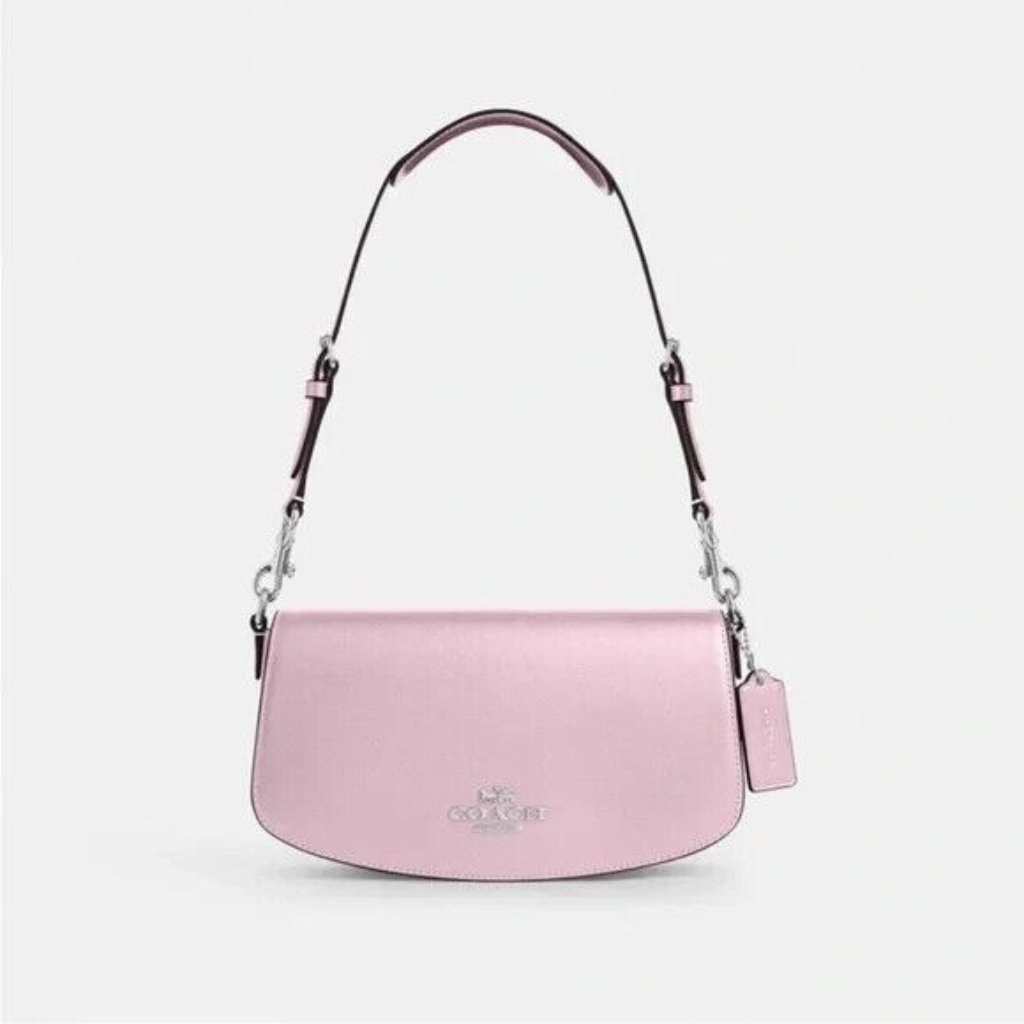 Coach Andrea Small Shoulder Bag Novelty Leather/Silver/Metallic Pink Cw023